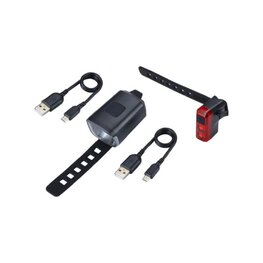 BBB set světel - STUD STRAP COMBO - černá