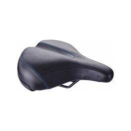 BBB sedlo - COMFORTPLUS UPRIGHT LEATHER 225MM - černá
