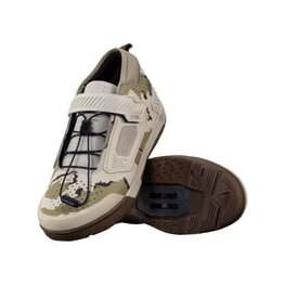 LEATT Cyklistické tretry - CLIP 4.0 - šedá/hnědá