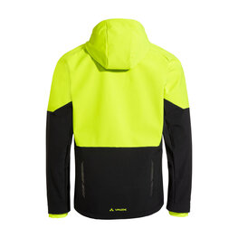 VAUDE Cyklistická větruodolná bunda - QIMSA SOFTSHELL - černá/žlutá