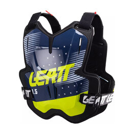 LEATT chránič na záda a hrudník - CHEST PROTECTOR 1.5 TORQUE - černá/modrá/žlutá