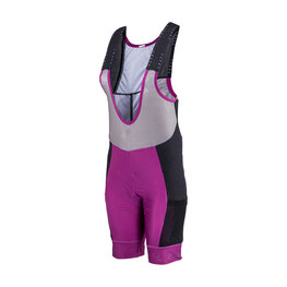 LEATT Cyklistické kalhoty krátké s laclem - BIB MTB ENDURANCE 5.0 W - fialová