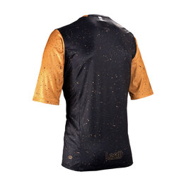 LEATT Cyklistický dres s krátkým rukávem - MTB ENDURO 3.0 - černá/hnědá