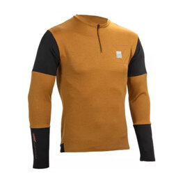 LEATT Cyklistický dres s dlouhým rukávem zimní - MTB TRAIL 4.0 - hnědá