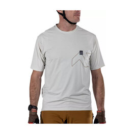 LEATT Cyklistický dres s krátkým rukávem - MTB TRAIL 1.0 X-FLOW - šedá