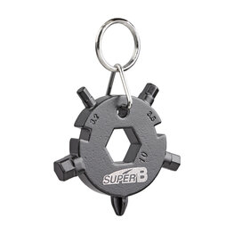 SUPER B přívěšek na klíče - KEYCHAIN TB-FD08 - šedá