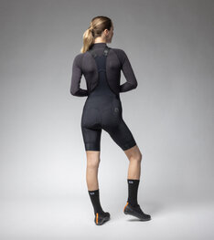 ALÉ Cyklistické kalhoty krátké s laclem - PR-E MAGIC COLOUR - černá