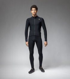 ALÉ Cyklistický dres s dlouhým rukávem zimní - KLIMATIK K-IDRO - černá