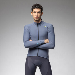 ALÉ Cyklistický dres s dlouhým rukávem zimní - KLIMATIK K-IDRO - modrá