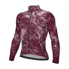 ALÉ Cyklistický dres s dlouhým rukávem zimní - PRAGMA SPACE - bordó