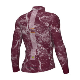 ALÉ Cyklistický dres s dlouhým rukávem zimní - PRAGMA SPACE - bordó