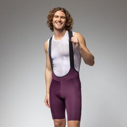 ALÉ Cyklistické kalhoty krátké s laclem - GRAVEL-PRO OFF ROAD - - fialová