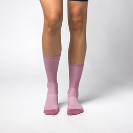 ALÉ Cyklistické ponožky klasické - SAUVAGE - červená/bílá