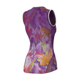 ALÉ Cyklistické triko bez rukávů - LILIUM INTIMO - fialová/červená/oranžová