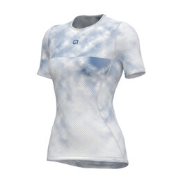 ALÉ Cyklistické triko bez rukávů - ATMOSFERA INTIMO - bílá/světle modrá