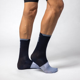 ALÉ Cyklistické ponožky klasické - SLIDE - černá/modrá