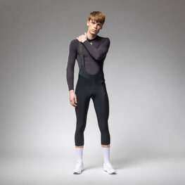 ALÉ Cyklistické kalhoty dlouhé s laclem - PRAGMA WINTER 2.0 - černá