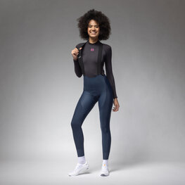 ALÉ Cyklistické kalhoty dlouhé s laclem - R-EV1 VOLTAGE - modrá