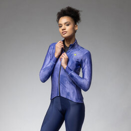 ALÉ Cyklistická větruodolná bunda - PR-E KNITTED - modrá