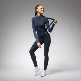 ALÉ Cyklistické kalhoty dlouhé s laclem - KLIMATIK K-ATMO 3.0 - černá