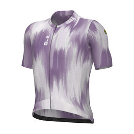 ALÉ Cyklistický dres s krátkým rukávem - PR-E ARGON - bílá/fialová