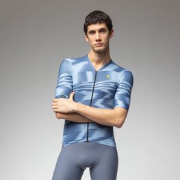 ALÉ Cyklistický dres s krátkým rukávem - TECHNO PR-E - modrá