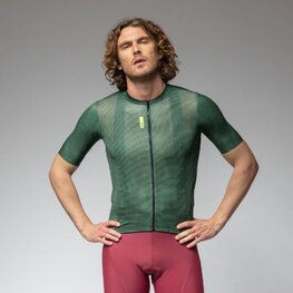 ALÉ Cyklistický dres s krátkým rukávem - PRAGMA DEEP - zelená