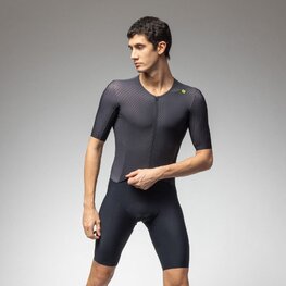 ALÉ Cyklistická kombinéza - R-EV1 EAGLE - černá