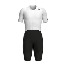 ALÉ Cyklistická kombinéza - R-EV1 EAGLE - bílá/černá