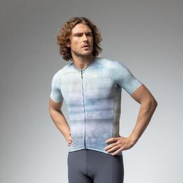 ALÉ Cyklistický dres s krátkým rukávem - OFF ROAD - GRAVEL TRACCIA - bílá/modrá/fialová