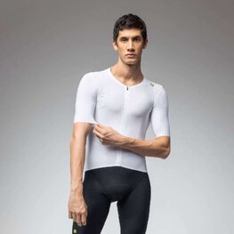 ALÉ Cyklistický dres s krátkým rukávem - R-EV1 EAGLE - bílá