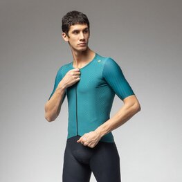 ALÉ Cyklistický dres s krátkým rukávem - R-EV1 EAGLE - tyrkysová