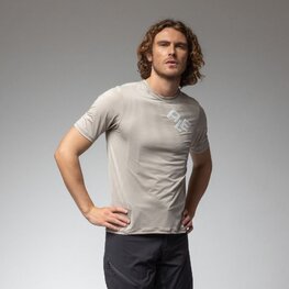 ALÉ Cyklistický dres s krátkým rukávem - OFF ROAD RUGGED 2.0 - béžová