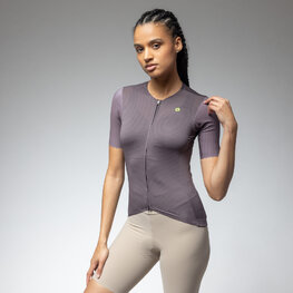 ALÉ Cyklistický dres s krátkým rukávem - EARTHY STYLE 2.0 PR-E - fialová