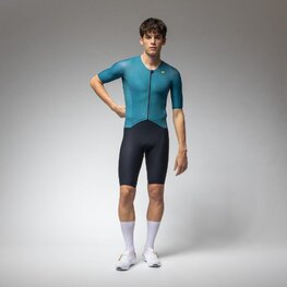 ALÉ Cyklistická kombinéza - TRIATHLON EAGLE TRI - zelená/černá