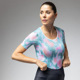 ALÉ Cyklistické triko s krátkým rukávem - INTIMO JARDIN 2.0 - světle zelená