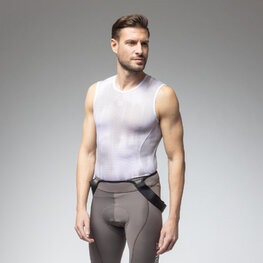 ALÉ Cyklistické triko bez rukávů - INTIMO ARGON - bílá