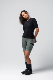 GOBIK Cyklistický dres s krátkým rukávem - CX SOLID - černá