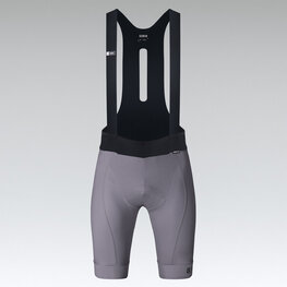 GOBIK Cyklistické kalhoty krátké s laclem - ABSOLUTE 7.0 - šedá