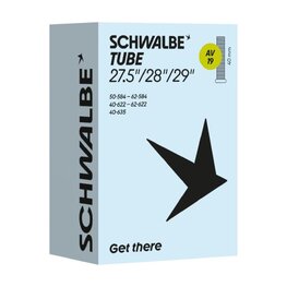 SCHWALBE duše - AV19 (40/62-584/635) 27.5/29x1.60–2.45 AV 40mm - černá