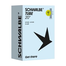 SCHWALBE duše - AV7 (40/62-406) 20x1.60–2.45 AV 40mm - černá