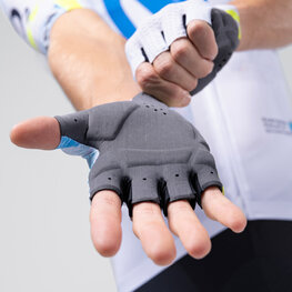 GOBIK Cyklistické rukavice krátkoprsté - VIPER MOVISTAR TEAM 26 - bílá