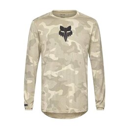 FOX Cyklistický dres s dlouhým rukávem letní - RANGER TRU DRI - šedá