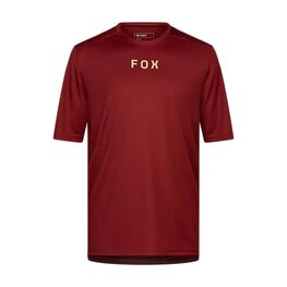 FOX Cyklistický dres s krátkým rukávem - RANGER WORDMARK - červená