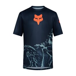 FOX Cyklistický dres s krátkým rukávem - RANGER IMAGE PRINT SS - modrá
