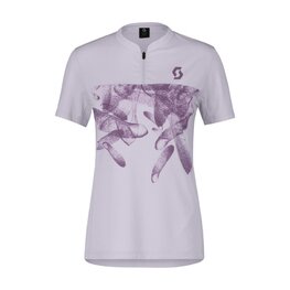 SCOTT Cyklistický dres s krátkým rukávem - TRAIL FLOW ZIP SS W - fialová