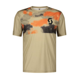 SCOTT Cyklistický dres s krátkým rukávem - TRAIL VERTIC - béžová