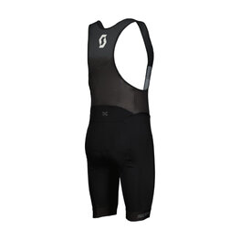 SCOTT Cyklistické kalhoty krátké s laclem - RC TEAM BIB SHORTS - černá/šedá