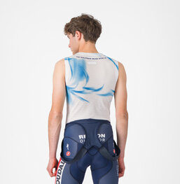 CASTELLI Cyklistické tílko - PRO MESH QUICK STEP 2025 - bílá/modrá