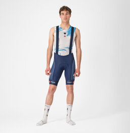 CASTELLI Cyklistické kalhoty krátké s laclem - COMPETIZIONE 2 QUICK STEP 2025 - modrá